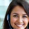 Operatore call center sorridente